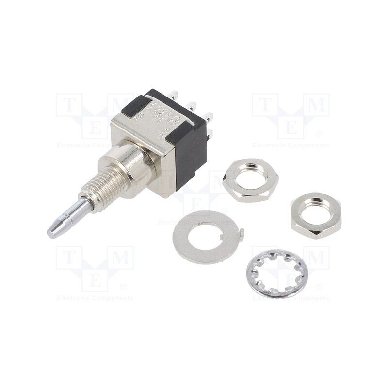 1 pcs x KNITTER-SWITCH - MPA 206 R - Switch: push-button, Pos: 2, DPDT, 6A/125VAC, 6A/6VDC, ON-(ON), MPA