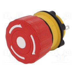 1 pcs x ONPOW - LAS1-A22Y-01TSB - Switch: emergency stop, 22mm, Stabl.pos: 2, NC, red, 1.5A/250VAC