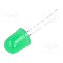 2 pcs x OPTOSUPPLY - OSG5TSA134A - LED, 10mm, green, blinking, 1120÷1560mcd, 30°, 3÷5V, 20mA