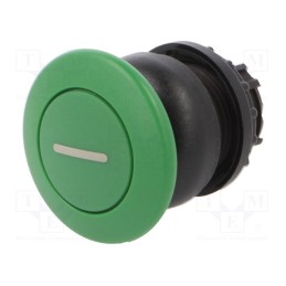 1 pcs x EATON ELECTRIC - M22S-DP-G-X1 - Switch: push-button, 22mm, Stabl.pos: 1, green, none, IP67, mushroom
