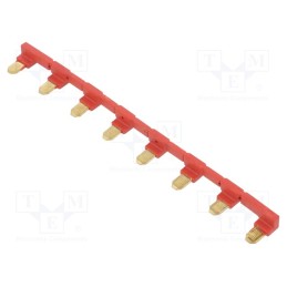 1 pcs x RELPOL - ZGZP4-8 RD - Connection bridge, 10A, 250VAC, Electr.connect: Push-in, red