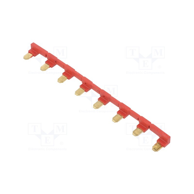 1 pcs x RELPOL - ZGZP4-8 RD - Connection bridge, 10A, 250VAC, Electr.connect: Push-in, red