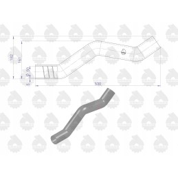 Air filter rubber hose complete with coil spring