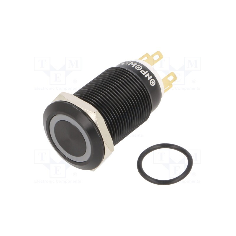 1 pcs x ONPOW - LAS1GQF-11ZE/B/24V/A - Switch: vandal resistant, Pos: 2, SPDT, 3A/220VAC, 5A/24VDC, IP65