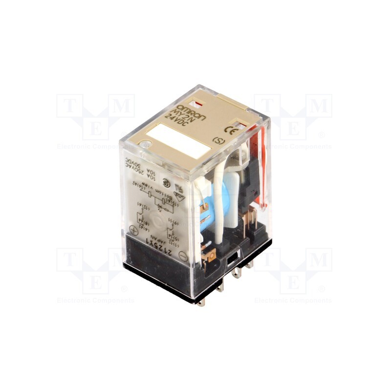 1 pcs x OMRON - MY2N 24VDC (S) - Relay: electromagnetic, DPDT, Ucoil: 24VDC, Icontacts max: 10A