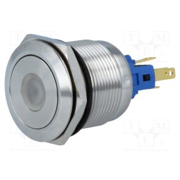 1 pcs x ONPOW - GQ22-11ZD/B/12V - Switch: vandal resistant, Pos: 2, SPST-NO + SPST-NC, 3A/220VAC