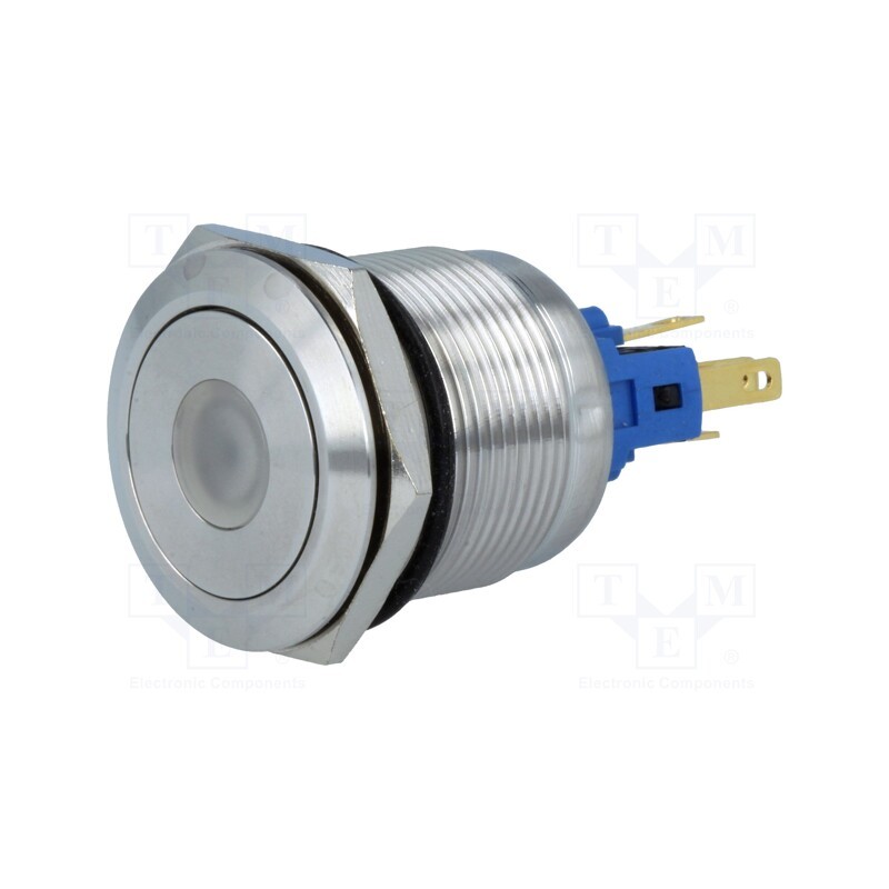 1 pcs x ONPOW - GQ22-11ZD/B/12V - Switch: vandal resistant, Pos: 2, SPST-NO + SPST-NC, 3A/220VAC