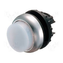 1 pcs x EATON ELECTRIC - M22-DLH-W-X1 - Switch: push-button, 22mm, Stabl.pos: 1, white, M22-FLED,M22-LED