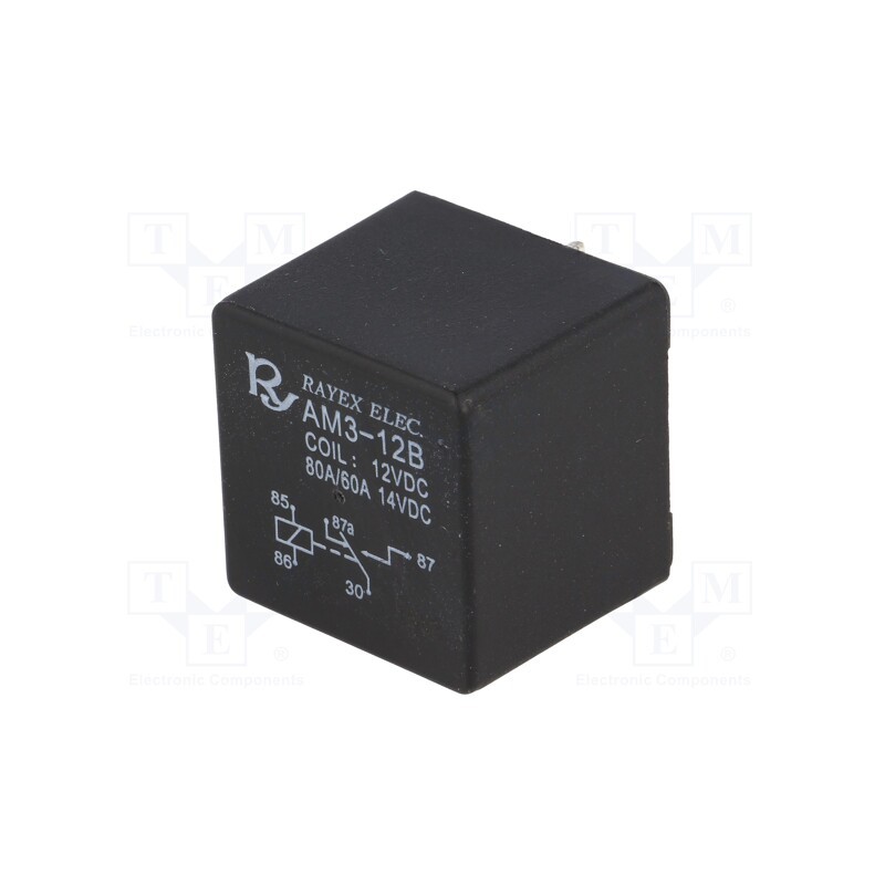 1 pcs x Recoy/RAYEX ELECTRONICS - AM3-12BP - Relay: electromagnetic, SPDT, Ucoil: 12VDC, 80A, automotive, PCB