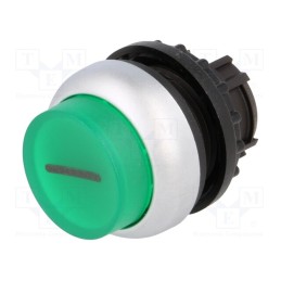 1 pcs x EATON ELECTRIC - M22-DLH-G-X1 - Switch: push-button, 22mm, Stabl.pos: 1, green, M22-FLED,M22-LED