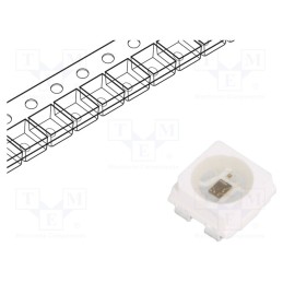 2 pcs x WORLDSEMI - WS2812B-MINI - Programmable LED, SMD, 3535,PLCC4, RGB, 3.5x3.5x1.95mm, 3.5÷5.3V