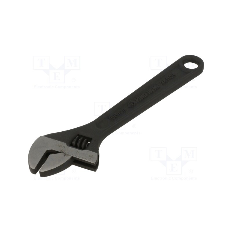 1 pcs x KING TONY - 3611-06P - Wrench, adjustable, 150mm, Max jaw capacity: 20mm, blackened keys
