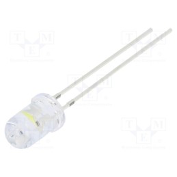 2 pcs x OPTOSUPPLY - OSBWDF5A31A - LED, 5mm, blue/white cold, blinking, 1560÷2180mcd,7000÷8400mcd