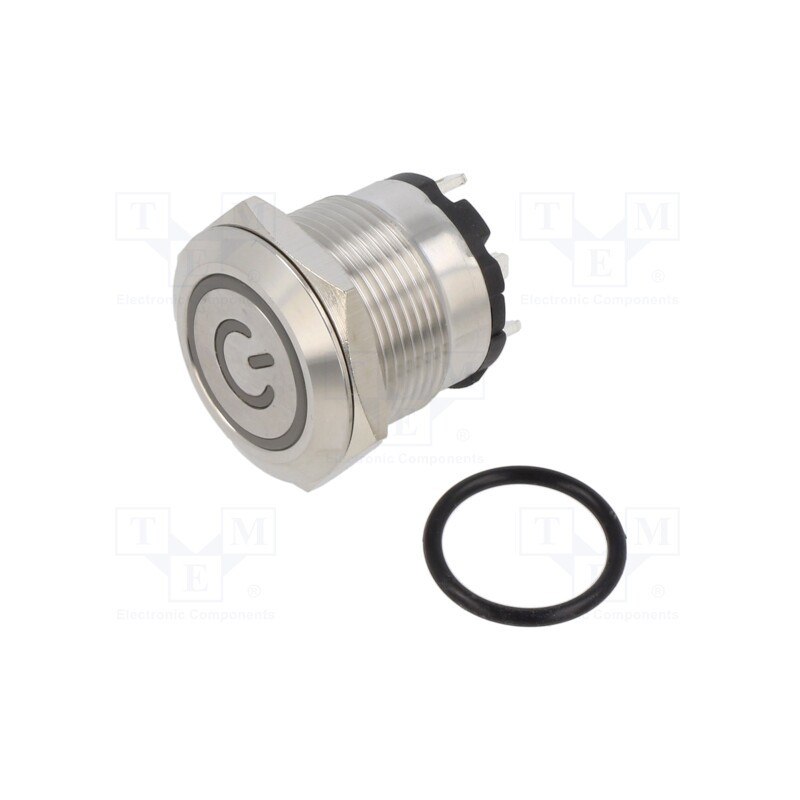 1 pcs x ONPOW - ONPOW6219F-10ZET/J/R/24V/S - Switch: vandal resistant, Pos: 2, SPST-NO, 20A/220VAC, IP40, OFF-ON