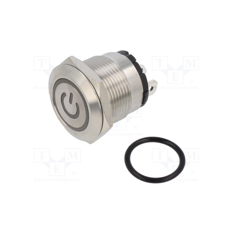 1 pcs x ONPOW - ONPOW6219F-10ZET/J/B/24V/S - Switch: vandal resistant, Pos: 2, SPST-NO, 20A/220VAC, IP40, OFF-ON