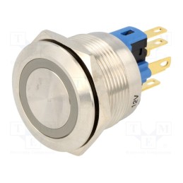 1 pcs x ONPOW - GQ22-11E/G/12V - Switch: vandal resistant, Pos: 2, SPST-NO + SPST-NC, 3A/220VAC