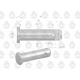 Hanger mounting pin lp 46550120 c 360 orig