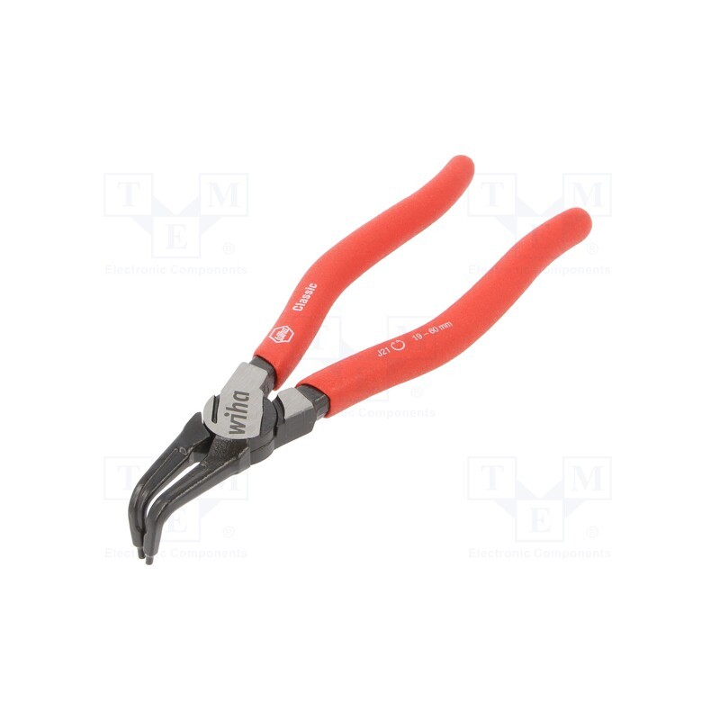 1 pcs x WIHA - 26787 - Pliers, for circlip, internal, 19÷60mm, Pliers len: 180mm, angular
