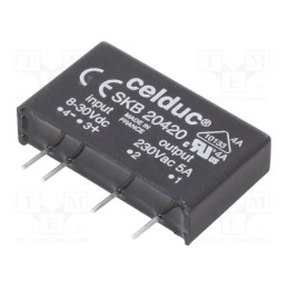 1 pcs x CELDUC - SKB20420 - Relay: solid state, SPST-NO, Ucntrl: 8÷30VDC, 5A, 12÷280VAC