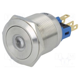 1 pcs x ONPOW - GQ22-11ZD/G/12V - Switch: vandal resistant, Pos: 2, SPST-NO + SPST-NC, 3A/220VAC