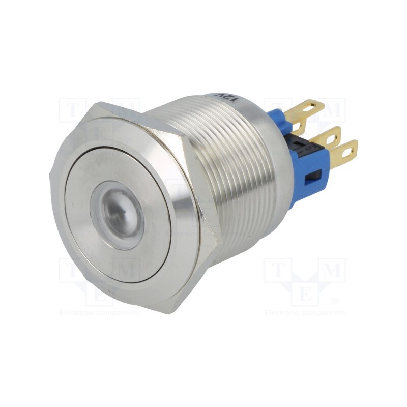 1 pcs x ONPOW - GQ22-11ZD/G/12V - Switch: vandal resistant, Pos: 2, SPST-NO + SPST-NC, 3A/220VAC