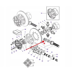 3791279m2 front axle spacer 0 35mm