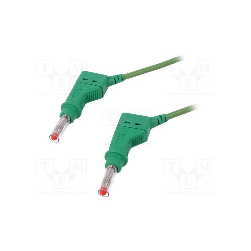 1 pcs x STu00c4UBLI - 66.9408-20025 - Test lead, 32A, banana plug 4mm,both sides, Urated: 600V, Len: 2m