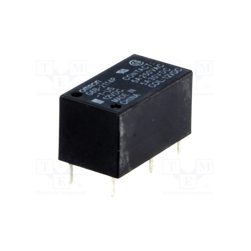 1 pcs x OMRON OCB - G6B-2114P-1-US 12VDC - Relay: electromagnetic, SPST-NO + SPST-NC, Ucoil: 12VDC, 5A/30VDC