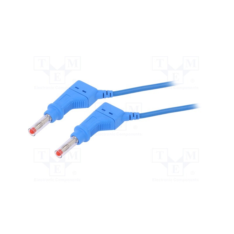 1 pcs x STu00c4UBLI - 66.9408-20023 - Test lead, 32A, banana plug 4mm,both sides, Urated: 600V, Len: 2m