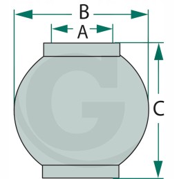 Upper link ball 38mm Walterscheid