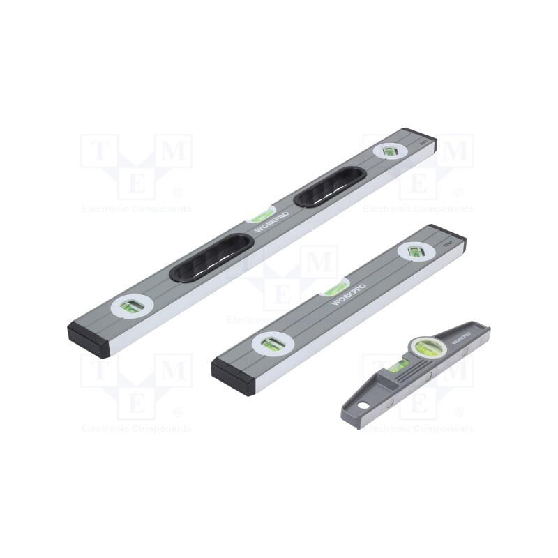 1 set x Workpro - W002900 - Level, with additional miter finder, 3pcs.