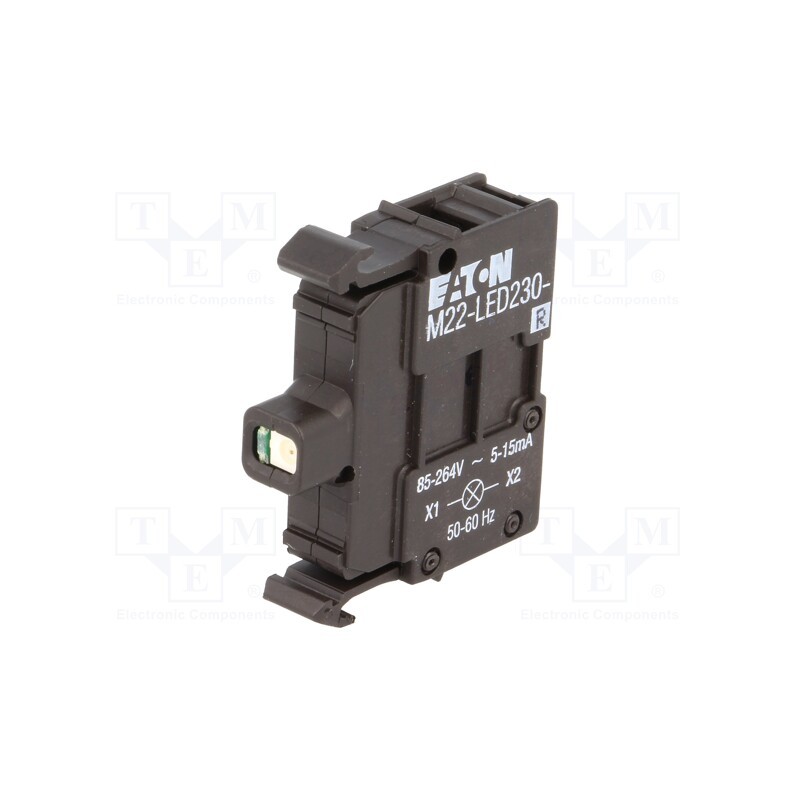 1 pcs x EATON ELECTRIC - M22-LED230-R - Illuminating unit, 22mm, RMQ-Titan, -25÷70°C, Illumin: LED, front