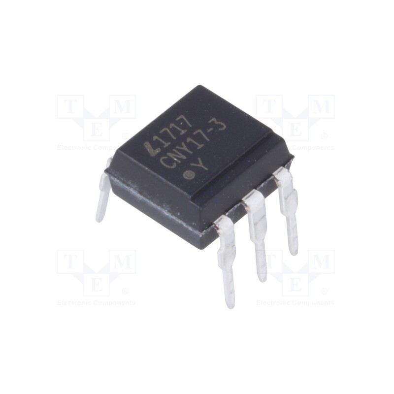 2 pcs x LITEON - CNY17-3 - Optocoupler, THT, Ch: 1, OUT: transistor, Uinsul: 5kV, Uce: 70V, DIP6