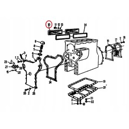 Side cover of the engine block for Ursus C 360