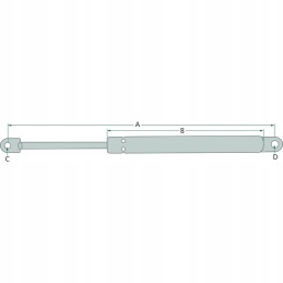 Stabilus gas actuator for engine hood case