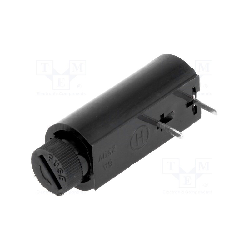 1 pcs x PROFFUSE - ZH23-H - Fuse holder, cylindrical fuses, horizontal, 5x20mm, 6A, 250V, 20mΩ