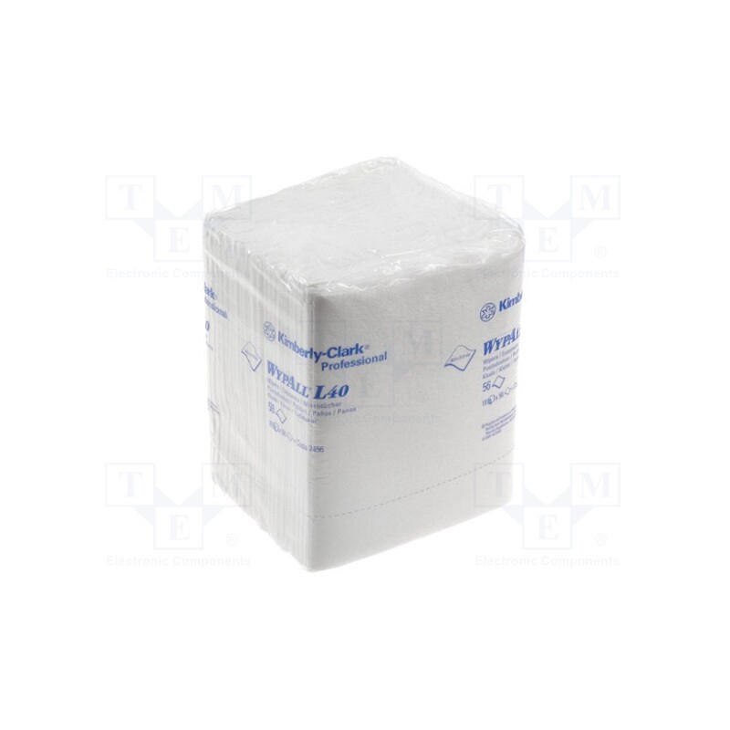 1 pcg x KIMBERLY CLARK - 7456 WYPALL L40 - Cleaning cloth: cloth, white, 56pcs, L: 36.5mm, dry