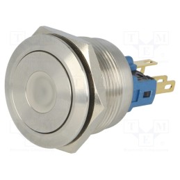 1 pcs x ONPOW - GQ22-11D/B/12V - Switch: vandal resistant, Pos: 2, SPST-NO + SPST-NC, 3A/220VAC