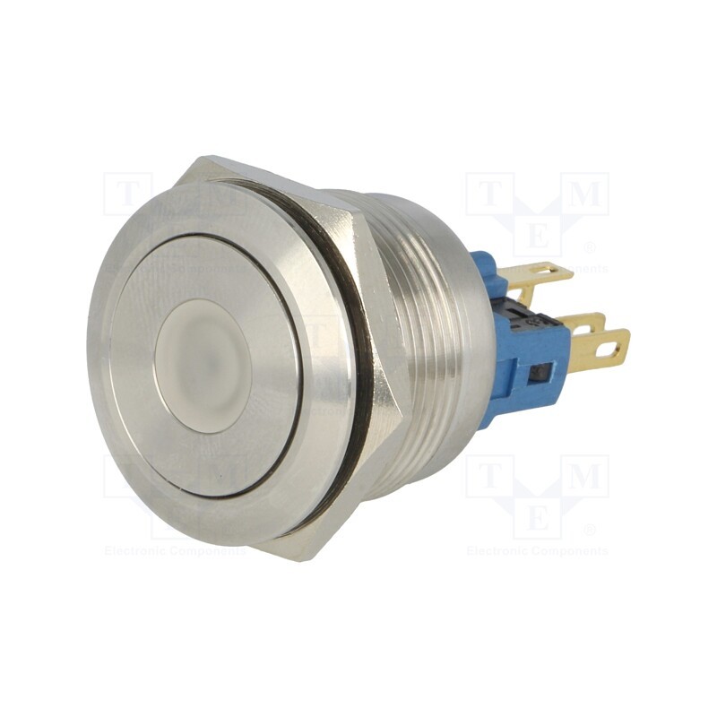 1 pcs x ONPOW - GQ22-11D/B/12V - Switch: vandal resistant, Pos: 2, SPST-NO + SPST-NC, 3A/220VAC