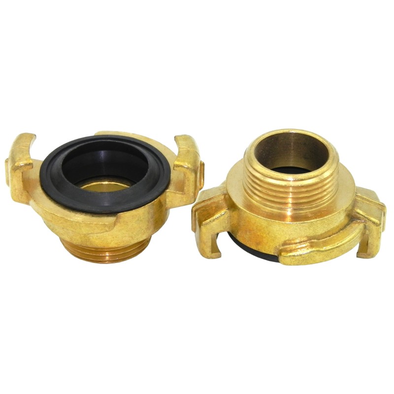 Claw connector, external thread 1 2, brass