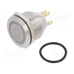 1 pcs x ONPOW - LAS1GQ25-11E/Y/12V/S - Switch: vandal resistant, Pos: 2, SPDT, 3A/220VAC, 5A/24VDC, IP65