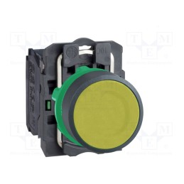 1 pcs x SCHNEIDER ELECTRIC - XB5AA51 - Switch: push-button, 22mm, Stabl.pos: 1, NO, yellow, none, 3A/240VAC
