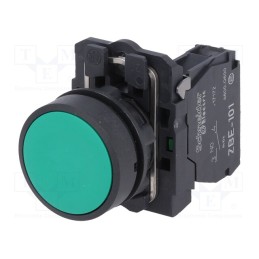 1 pcs x SCHNEIDER ELECTRIC - XB5AA31 - Switch: push-button, 22mm, Stabl.pos: 1, NO, green, none, 3A/240VAC