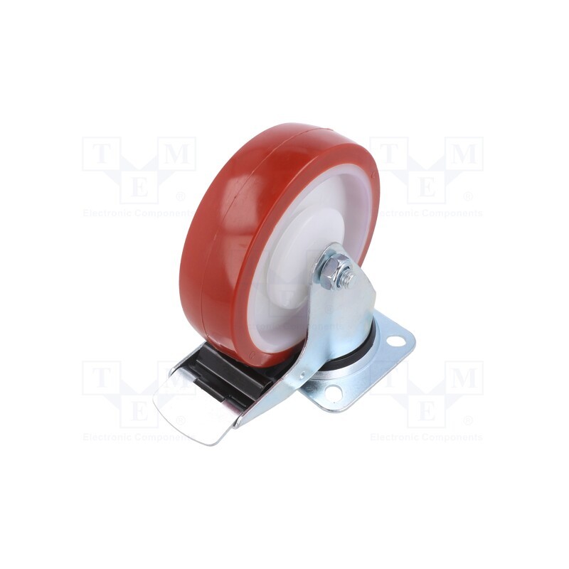 1 pcs x RADER - KPE-POPUB 125K1-HC - Transport wheel, Ø: 125mm, W: 37mm, H: 156mm, torsional with lock