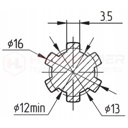 Pump drive bush nsz10 nsz16 6fr hydrolider