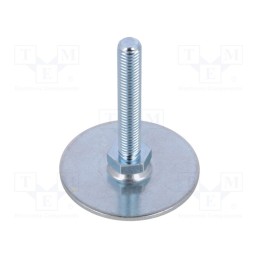 1 pcs x ELESA+GANTER - GN 40-60-M10-60-A0-S - Foot, Base dia: 60mm, M10, steel, Plunger length: 60mm