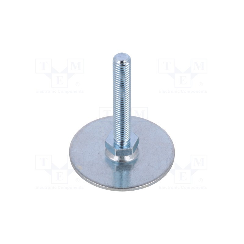 1 pcs x ELESA+GANTER - GN 40-60-M10-60-A0-S - Foot, Base dia: 60mm, M10, steel, Plunger length: 60mm