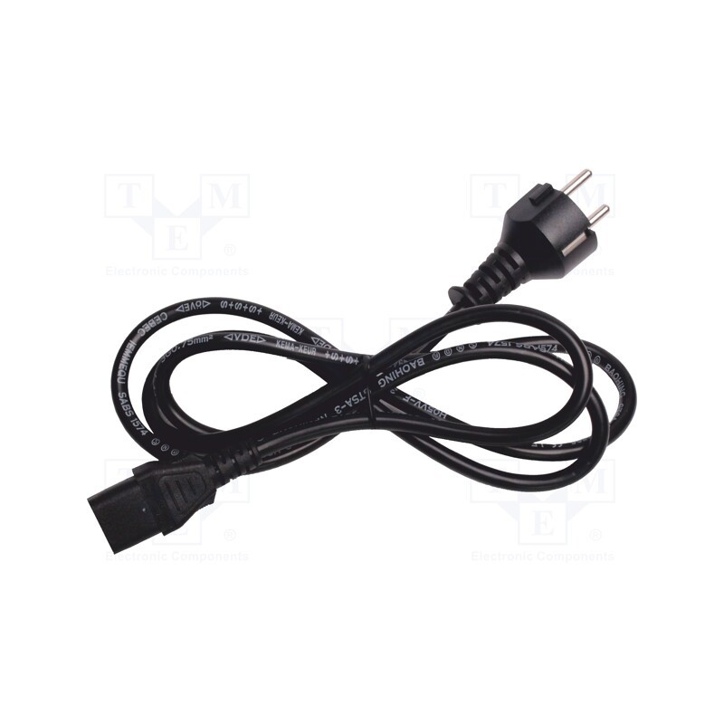 1 pcs x KYORITSU - KAMP10-EU - Connection cable, black, Plug: EU, KEW6010A,KEW6010B,KEW6011A
