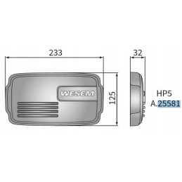 Headlight cover LP Wesem A 25581 01