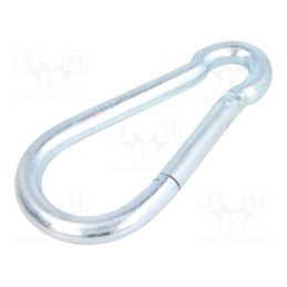 1 pcs x DROMET - KSO13160 - Carabiner, steel, for rope, L: 160mm, zinc, 13mm